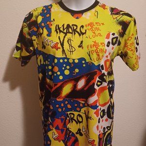 ROYAL BLUE  GRAFFITI T-SHIRT
